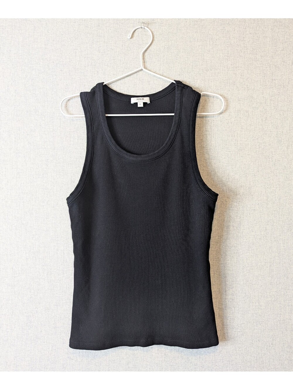 AGOLDE Poppy organic cotton ribbed scoop tank top